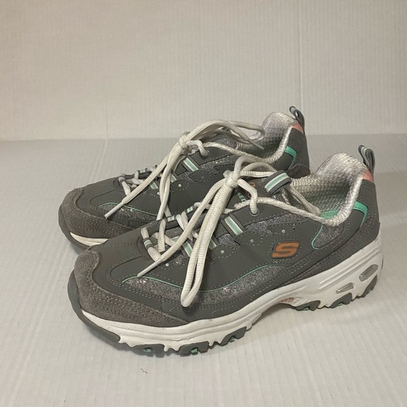 Sketchers Women’s D’Lites sparkling Rain Cushioned Memory Foam Sneakers Sz 8.5 - Picture 4 of 5